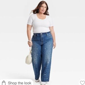 Universal Thread Blue Wide-Leg Jeans